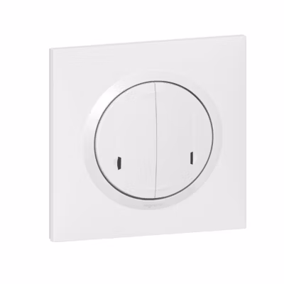 Double commande éclairage Dooxie blanc Legrand