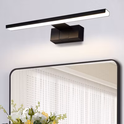ZMH Lampe Miroir LED Noire 30CM IP44 pour Salle de Bain – Éclairage Sûr et Élégant