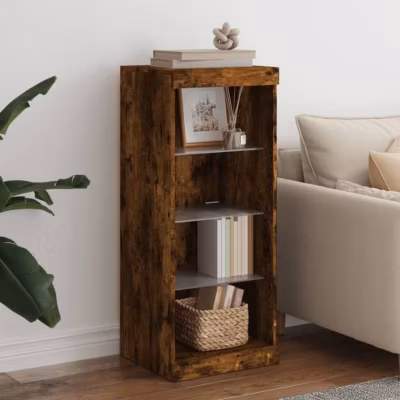 vidaXL Buffet avec Lumières LED, Armoire avec éclairage, Meuble de Rangement, Organisateur de Salon Salle de Séjour, 836732