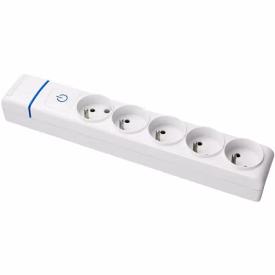 Multiprise blanche interrupteur lumineux 5 prises – Solera