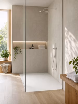 Receveur de douche en béton fibré cimenté Gakeal 170×90 , fabriqué artisanalement en France par Gakeal