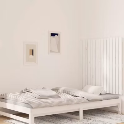 824884 vidaXL Tête de lit murale Blanc 95,5x3x90 cm Bois massif de pin