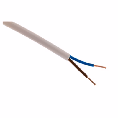 Câble électrique H05VV-F 2×1,5mm² blanc – 5m – Zenitech