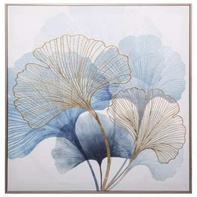 Toile imprimée Ginko encadrée 58×58 cm – Atmosphera
