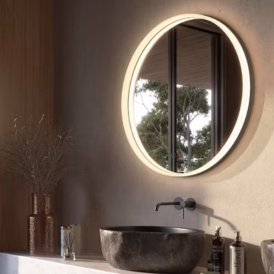 Miroir de Salle de Bain Lumineux LED 80  – Blanc Froid – Tactile & Anti-Buée – BOLONIA LEDIMEX