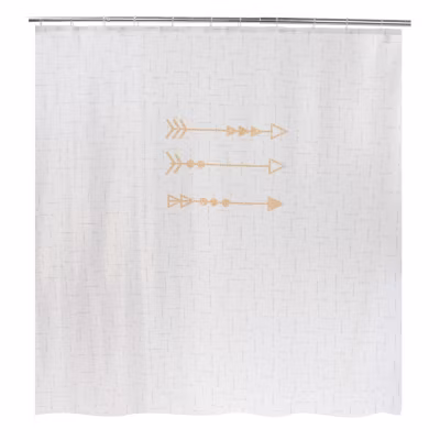 Rideau de douche design ethnique ARROW GOLD