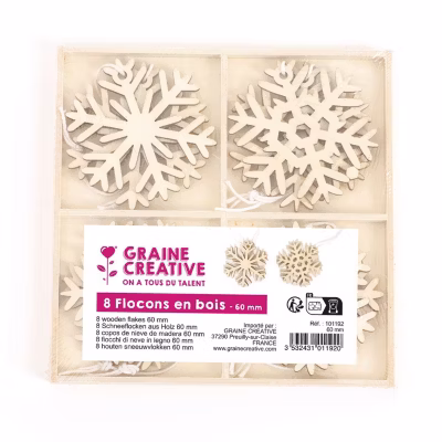 Décorations de Noël en bois – Flocons