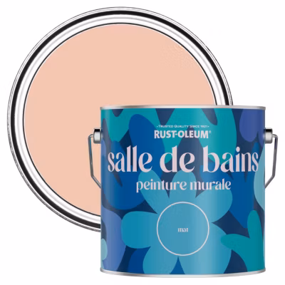 Peinture Rose Résistante à l&rsquo;eau pour Murs de Salle de Bains, Mate – RUST-OLEUM – Corail 2,5 L