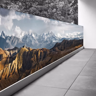 Brise vue Trompe l&rsquo;oeil – 80×260 cm – Paysage des montagnes du Népal 3617689698564