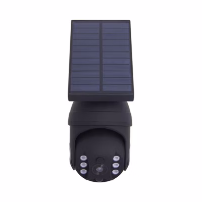 Xanlite – Projecteur Caméra factice solaire IP65, 250 lumens, détecteur de mouvement, Noir – PRSCAM250