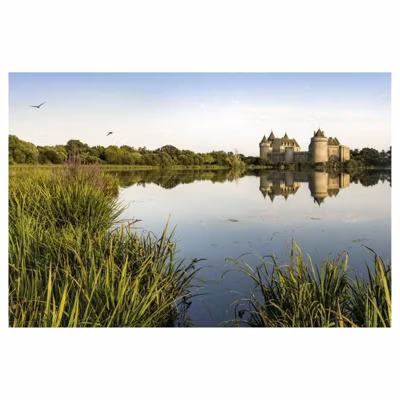 Brise vue imprimé DUCS  DE BRETAGNE, H.2 x L.3 m, 100% occultant, Made in France par Scenolia + kit de fixation offert