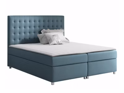 Lit continental Baltimore 115, Unique, Turquoise, Tissu, Disponible