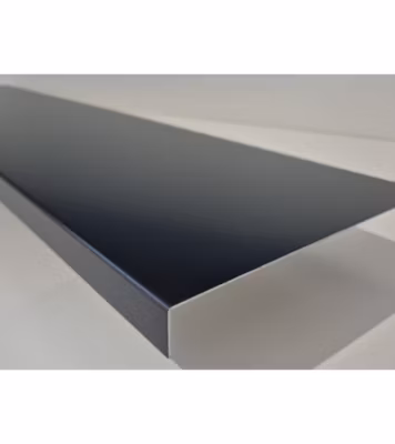 Bande de rive Noir, RAL 9005 Sat, épaisseur 1 mm, 1 pli retour 2cm , Largeur  21 cm , Longueur 140 cm