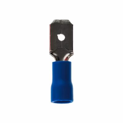 10 cosses languettes mâles diamètre 6,3mm – Bleu – Zenitech