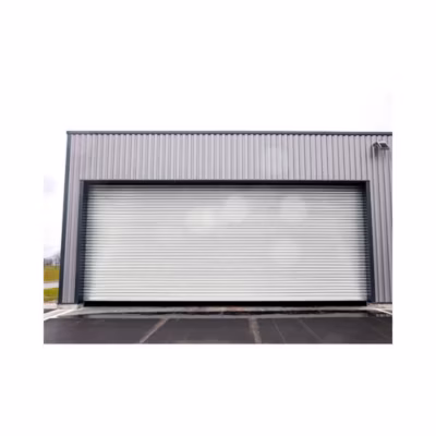 Rideau Métallique Blanc RAL9010 Motorisé 220V Lames Pleines 9/10ème L7500 H2000 PREMIUM