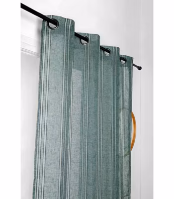 Voilage Rayures Verticales – 145x260cm – Vert foncé