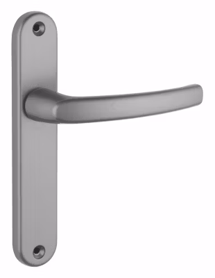 Ensemble de poignées pour porte intérieure Sultane sans trou, carré 7mm, entr&rsquo;axes 165mm, argent – THIRARD