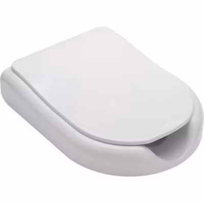 Abattant de WC a ouverture frontale PMR normes handicapé SANINDUSA New WC Care blanc
