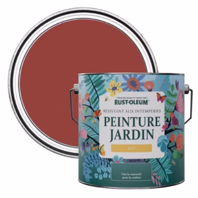 Peinture Rouge pour Jardin et terrasse, Finition Mate – RUST-OLEUM – Bordeaux 2,5 L