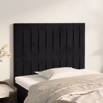 vidaXL Têtes de lit 2 pcs Noir 80x5x78-88 cm Velours3116602