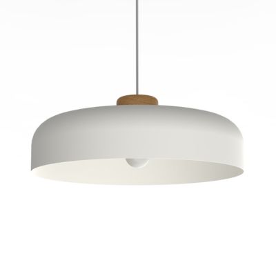 LUMICOM – BOIS Suspension, 1XE27, max 42W, métal, traffic white, D40cm
