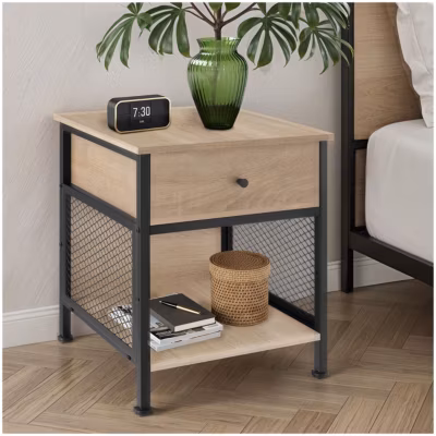 Table de chevet Killarney 45x46x55,5cm style industriel
