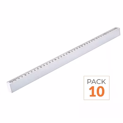 Pack de  10 – Réglette Suspendue LED 120cm 35W Blanc – Blanc Neutre 4000K – 5500K – SILAMP