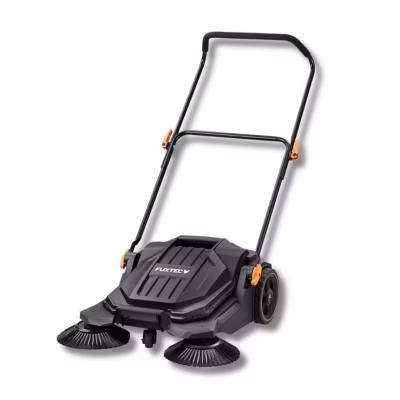 Balayeuse Manuelle Fuxtec Fx-hk65 Largeur 650 Mm, Bac 20 L, Pour Surfaces Extérieures Jusqu&rsquo;à 2000m2 Allées Terrasses