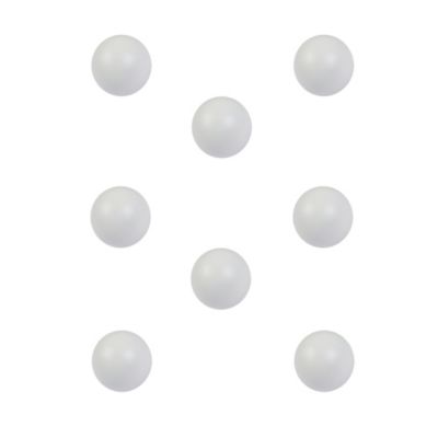 8 Un. poignées de meuble pour  bébé boule bois laqué laqué blanc – diamètre 40MM