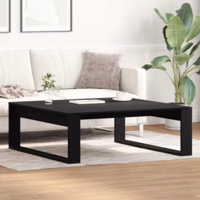 Table basse,Table Salon,Table d&rsquo;appoint Chêne noir 100 x 100 x 35 cm Bois d&rsquo;ingénierie