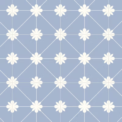 Sol Vinyle Textile Aspect carreaux Azur – Rouleau de 3m x 26m