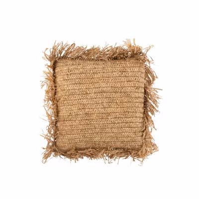 Coussin carré en raphia naturel 45x45cm – Coussin d&rsquo;extérieur