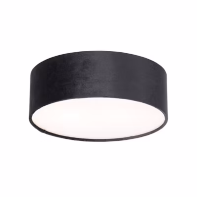 Plafonnier moderne noir 30 cm avec intérieur doré – Drum