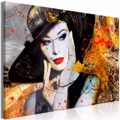 Tableau Personnages Elegant Lady (1 Part) Wide 90×60 cm