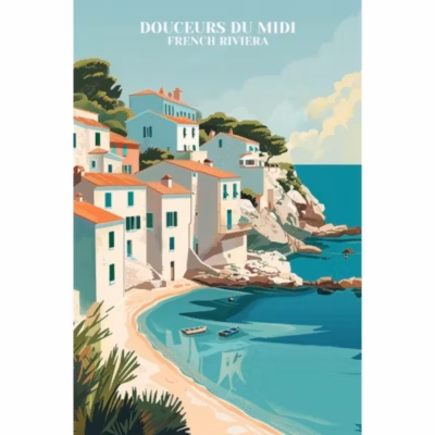 Affiche – Douceurs du Midi – Posters de nos Régions – Format A4 – Moyen 29,7cm x 21cm