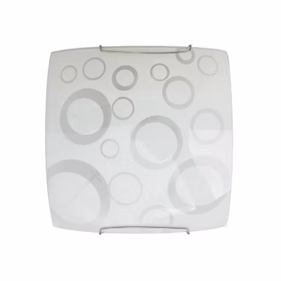 LUMICOM – OXY Plafonnier, 1X E27, max 42W, verre sérigraphié, 30X30cm