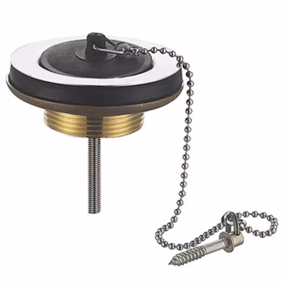 Rousseau – Bonde à bouchon pour évier grès percé – D60 mm – Chromé Noir