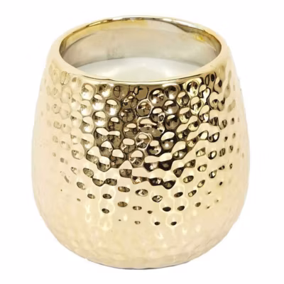 Bougie parfumée céramique effet martelé 9 cm