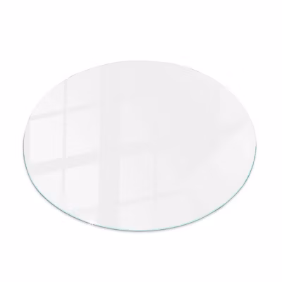 Dessus de table en verre trempé Wallfluent fi100 cm Couleur blanche lisse