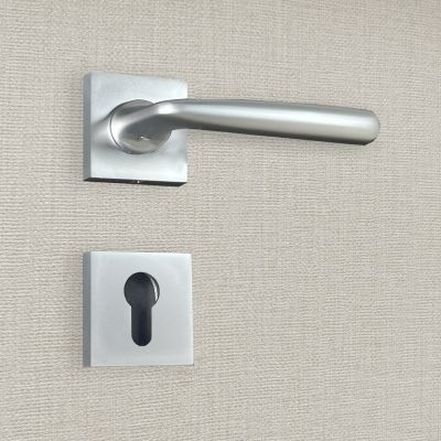 Poignée de porte design à cylindre finition aspect chrome mat Anita – KATCHMEE
