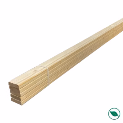 Lot de 5 lames barre écharpe sapin rabotés 2400 x 70 x 22 mm