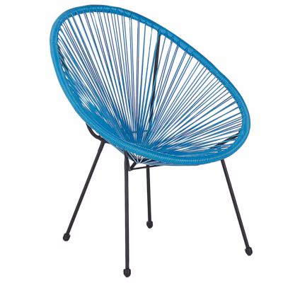 Chaise de jardin ACAPULCO II Polyrotin Bleu