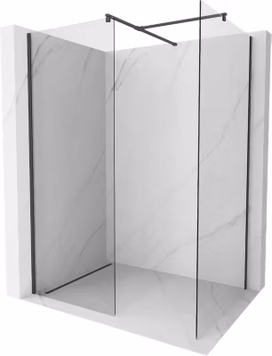 Mexen Kioto paroi de douche Walk-in 140 x 90 cm, transparent, noir – 800-140-202-70-00-090