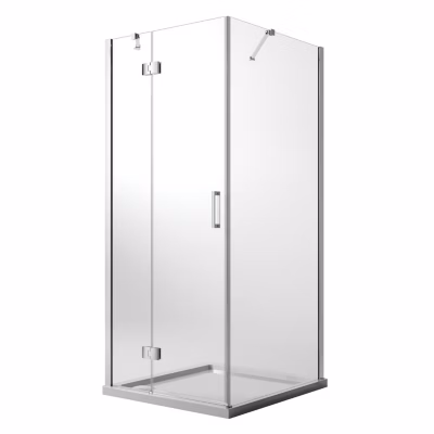 Cabine de douche 80×20 CM H190 Transparent avec Easyclean mod. Flip Porte + Fixe