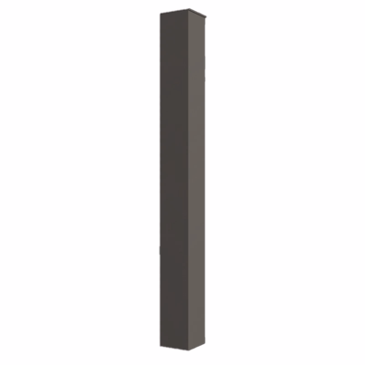 Poteau support aluminium sur platine H1600 mm Dimension poteaux 120 mm x 120 mm Couleurs Gris quartz (RAL 7039)