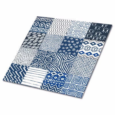 Carreaux vinyle Tulup 30×30 cm Un mélange de motifs 9 pcs