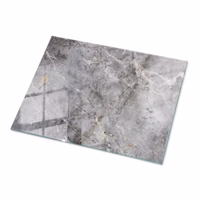 Dessus de table en verre trempé Wallfluent 80×60 cm Motif naturel de marbre