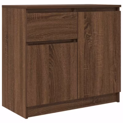 Buffet avec tiroir chêne brun 71x35x65 cm bois d&rsquo;ingénierie vidaXL
