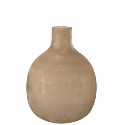 Vase rond en verre doré 31x31x43 cm