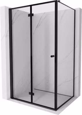 Mexen Mist-F cabine de douche pliante gauche 80 x 90 cm, cadre noir, noir – 8A6T-080-090-70-70-L